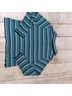 misook 100% Acrylic Chevron-herringbone Blue Black Cardigan Size S - photo 4