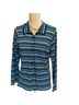 misook 100% Acrylic Chevron-herringbone Blue Black Cardigan Size S - photo 1