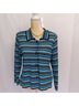 misook 100% Acrylic Chevron-herringbone Blue Black Cardigan Size S - photo 6
