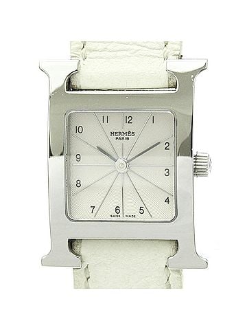 Hermès HERMES H Watch Double Tour Steel Quartz Ladies Watch HH1.210 Polished (view 1)