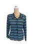 misook 100% Acrylic Chevron-herringbone Blue Black Cardigan Size M (petite) - photo 1