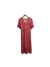 Anthropologie 100% Polyester Floral Red Jumpsuit Size L - photo 1