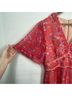 Anthropologie 100% Polyester Floral Red Jumpsuit Size L - photo 12