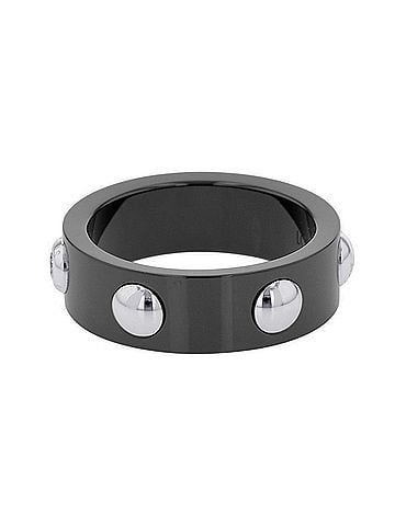 Louis Vuitton Louis Vuitton Petite Bague Crew Diamond Ring, 1P, Platinum 950 Black Ceramic. (LOUIS VUITTON ring, diamond LOUIS platinum black ceramic) (view 2)