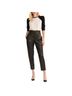 Veronica Beard 100% Lambskin 100% Polyester Black Track Pants Size 10 - photo 1