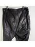 Veronica Beard 100% Lambskin 100% Polyester Black Track Pants Size 10 - photo 8