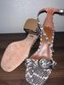 Coach 100% Leather Snake Print Black White Sandals Size 5 - photo 4