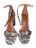Coach 100% Leather Snake Print Black White Sandals Size 5 - photo 1