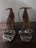 Coach 100% Leather Snake Print Black White Sandals Size 5 - photo 5