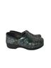 Dansko 100% Patent Leather Graphic Polka Dots Paisley Gray Blue Mule/Clog Size EU 39 - photo 1