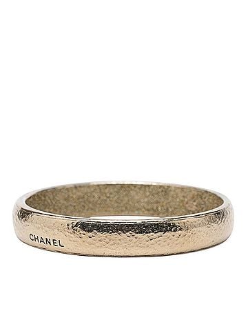 Chanel Chanel Logo Bangle, Champagne Gold Plated, Women's CHANEL (view 2)