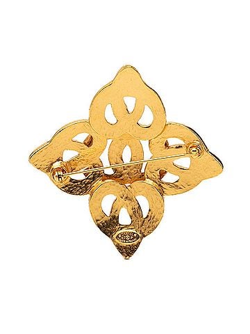 Chanel Chanel Coco Mark Brooch, Gold Plated, Women's CHANEL (view 2)