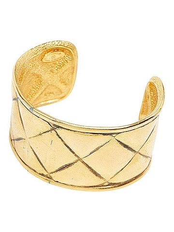 Chanel Chanel Matelassé Bangle, Gold Plated, Women's CHANEL (view 1)