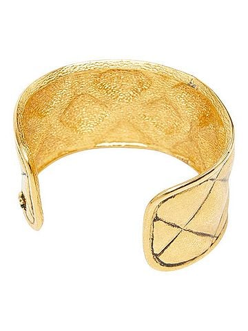 Chanel Chanel Matelassé Bangle, Gold Plated, Women's CHANEL (view 2)