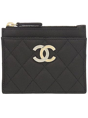 Chanel Unused Chanel Matelassé Coco Mark AP3139 Leather Black Fragment Case Wallet 1464CHANEL (view 1)