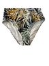 Hurley Tropical Floral Green Tan Black One Piece Swimsuit Size L - photo 6