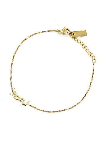 Saint Laurent Saint Laurent Opium Monogram Charm Bracelet 635533 Gold Metal Chain YSL Women's SAINT LAURENT (view 1)