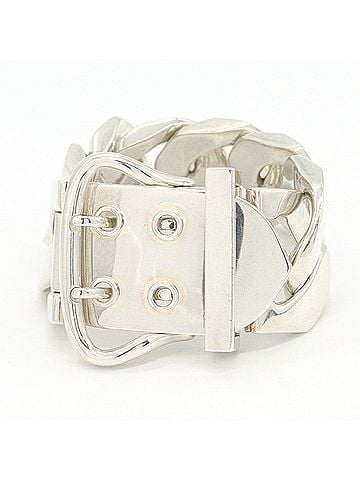 Hermès Hermes Bracelet Boucles Sellier TGM SV Sterling Silver 925 Bangle Old Women's Men's HERMES (view 1)
