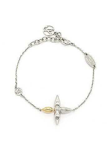 Louis Vuitton Louis Vuitton Bracelet, Bracelet Louisette M0951A, Silver Gold Metal Crystal Chain LV LOUIS VUITTON (view 2)