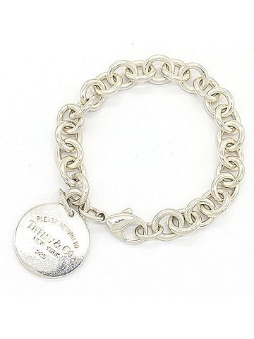 Tiffany & Co. Tiffany & Co. Return to Round Tag Bracelet, Sterling Silver 925 Bangle Chain Bracelet for Women. (view 1)
