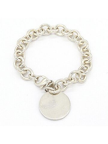 Tiffany & Co. Tiffany & Co. Return to Round Tag Bracelet, Sterling Silver 925 Bangle Chain Bracelet for Women. (view 2)