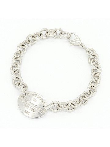 Tiffany & Co. Tiffany & Co. Return to Oval Tag Bracelet, Sterling Silver 925 Bangle Chain Women's. (view 1)