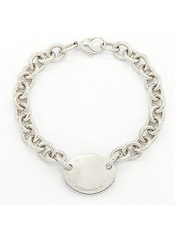 Tiffany & Co. Tiffany & Co. Return to Oval Tag Bracelet, Sterling Silver 925 Bangle Chain Women's. (view 2)