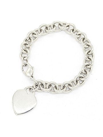 Tiffany & Co. Tiffany & Co. Bracelet, Heart Tag, Sterling Silver 925, Chain Bangle, Women's. (view 1)