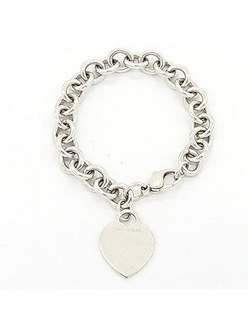 Tiffany & Co. Tiffany & Co. Bracelet, Heart Tag, Sterling Silver 925, Chain Bangle, Women's. (view 2)