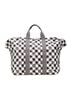 Chanel 100% Canvas White Printed Canvas Gingham Weekender Tote One size - photo 1