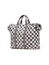 Chanel 100% Canvas White Printed Canvas Gingham Weekender Tote One size - photo 3