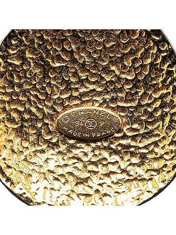 Chanel Gold Plated CC Round Pendant Necklace (view 2)