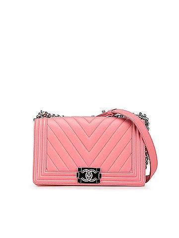 Chanel Old Medium Chevron Lambskin Boy Flap (view 1)