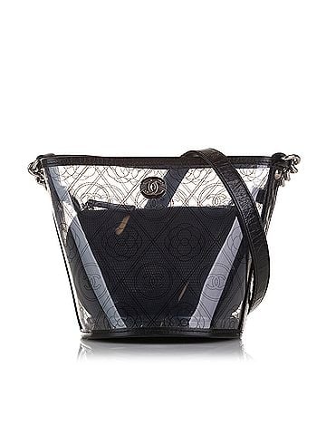 Chanel Crumpled Calfskin PVC Camellia Bucket (view 1)