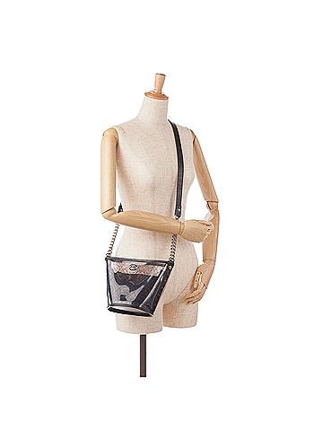 Chanel Crumpled Calfskin PVC Camellia Bucket (view 2)
