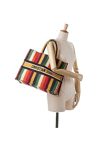 Dior Large Striped Book Tote (view 2)