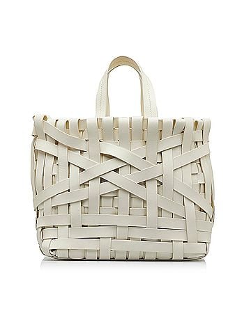 Jil Sander Woven Leather Basket Tote (view 1)