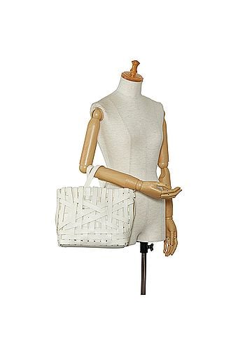 Jil Sander Woven Leather Basket Tote (view 2)