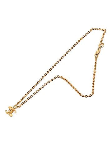 Chanel Gold Plated CC Pendant Necklace (view 1)