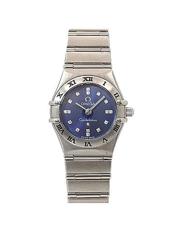 Omega Omega Constellation Mini Cindy Crawford Limited Edition (1999 pieces) 1563 86 Ladies' Watch 16 Diamonds Blue Quartz (view 1)