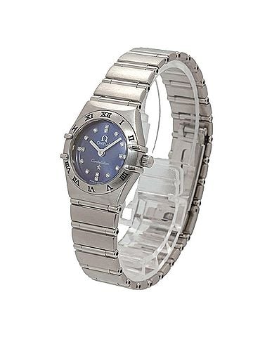 Omega Omega Constellation Mini Cindy Crawford Limited Edition (1999 pieces) 1563 86 Ladies' Watch 16 Diamonds Blue Quartz (view 2)