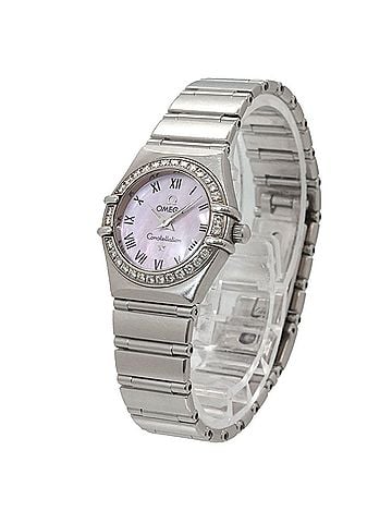 Omega Omega Constellation 1476 83 Diamond Bezel Ladies' Watch Pink Shell Quartz (view 2)