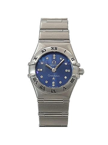 Omega Omega Constellation Mini Cindy Crawford Limited Edition (1999 pieces) 1563 86 Ladies' Watch 16 Diamonds Blue Quartz (view 1)