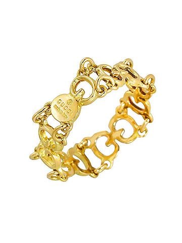 Gucci Gucci GG 1 Chain Ring, 18K Yellow Gold (750) (view 1)