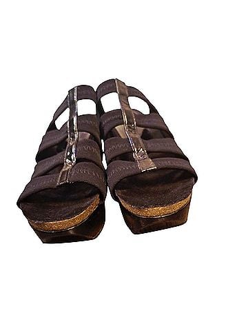 Donald J Pliner Donald J. Milner Patent Elastic Strap Wedge Wedges (view 2)