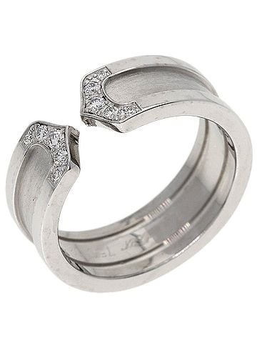 Cartier Cartier C2 Ring SM Diamond #52 Ring, 18K White Gold, Women's, CARTIER (view 2)