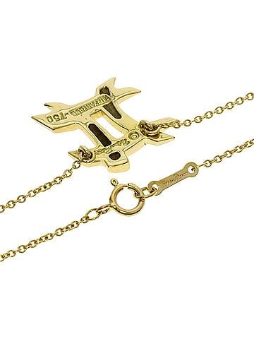 Tiffany & Co. Tiffany & Co. Gemini Zodiac Necklace, 18K Yellow Gold, Women's. (view 2)