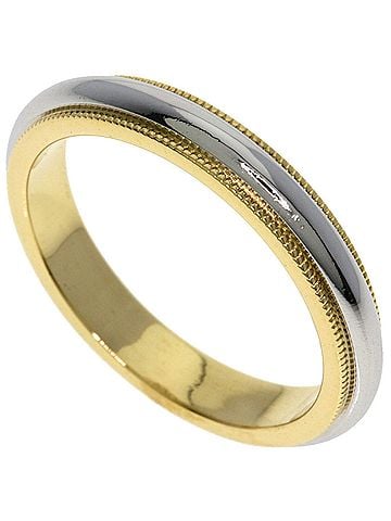 Tiffany & Co. Tiffany & Co. Milgrain Ring, Platinum PT950/18K Yellow Gold, Women's. (view 1)