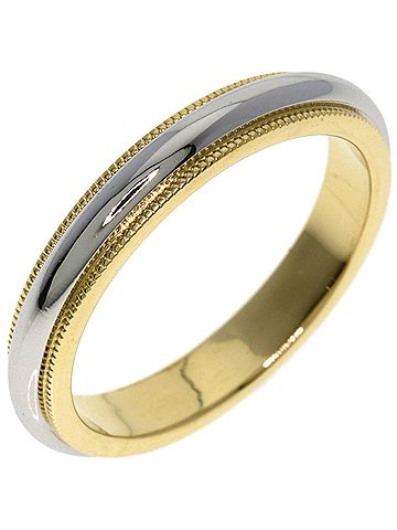 Tiffany & Co. Tiffany & Co. Milgrain Ring, Platinum PT950/18K Yellow Gold, Women's. (view 2)