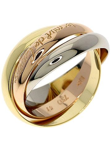 Cartier Cartier Trinity #51 Ring, 18K Pink Gold/18K Yellow White Gold, Women's, CARTIER (view 2)